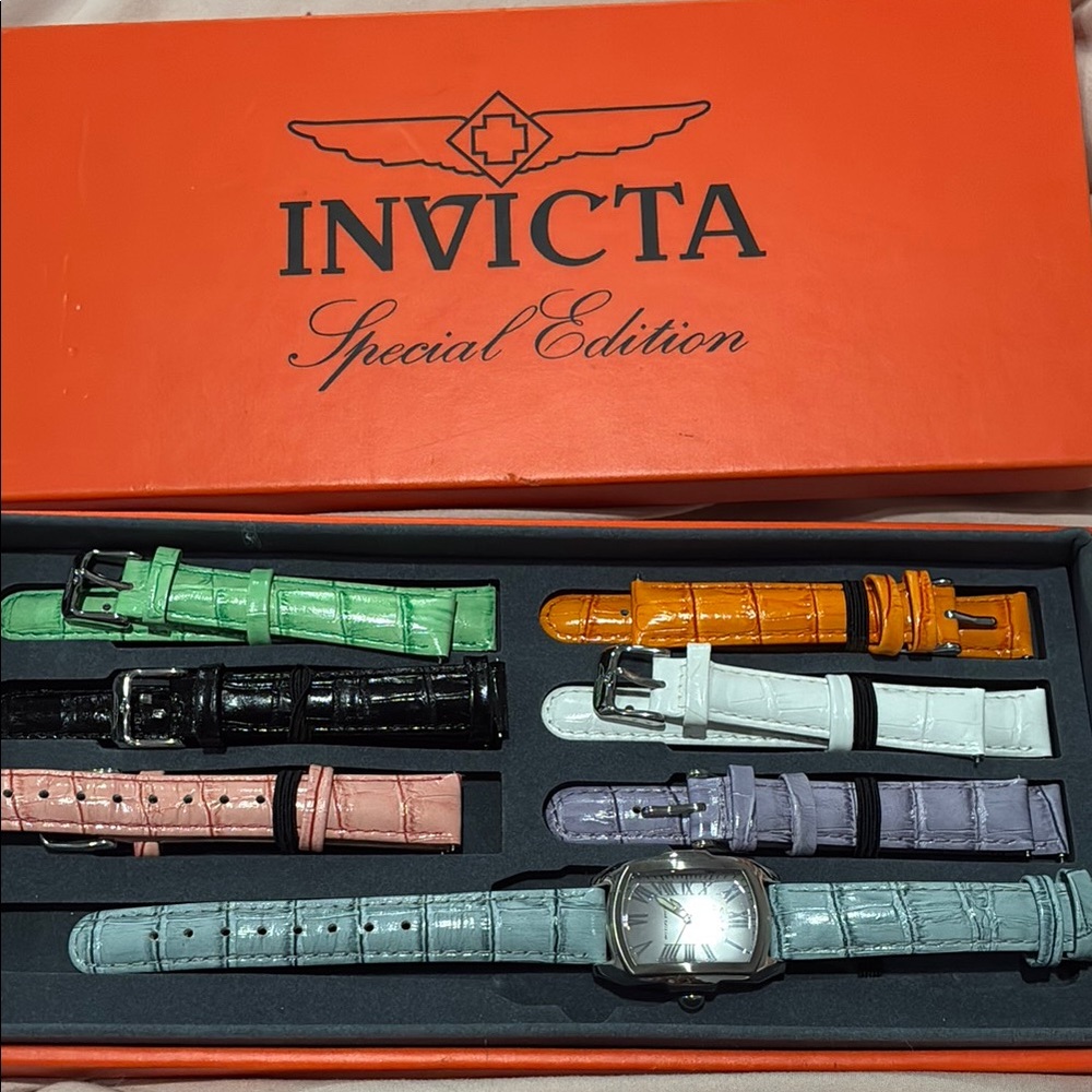 Invicta Special Edition Watch with Multi-Color Straps